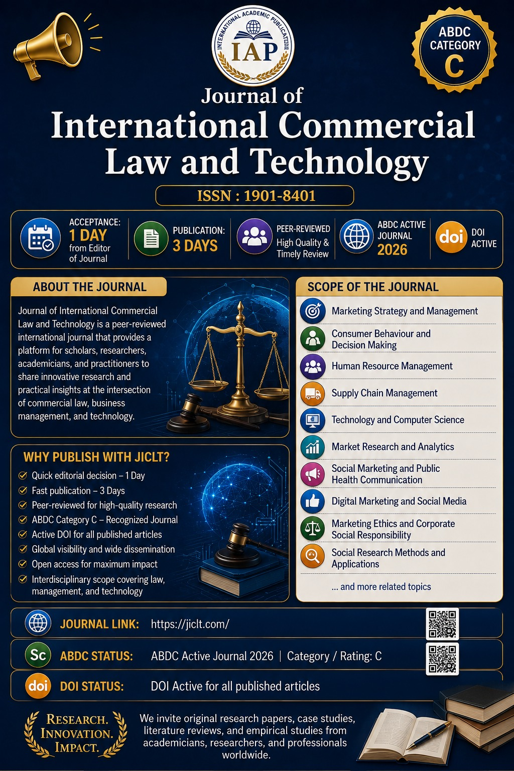 Journal of International Commercial Law and Technology